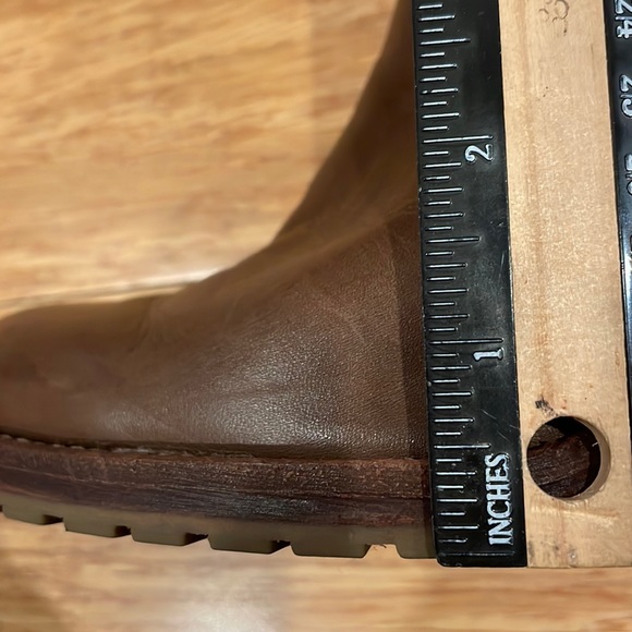 Micheal Kors Brown Leather Shearling Heeled Boots size 8.5 - Picture 8 of 16